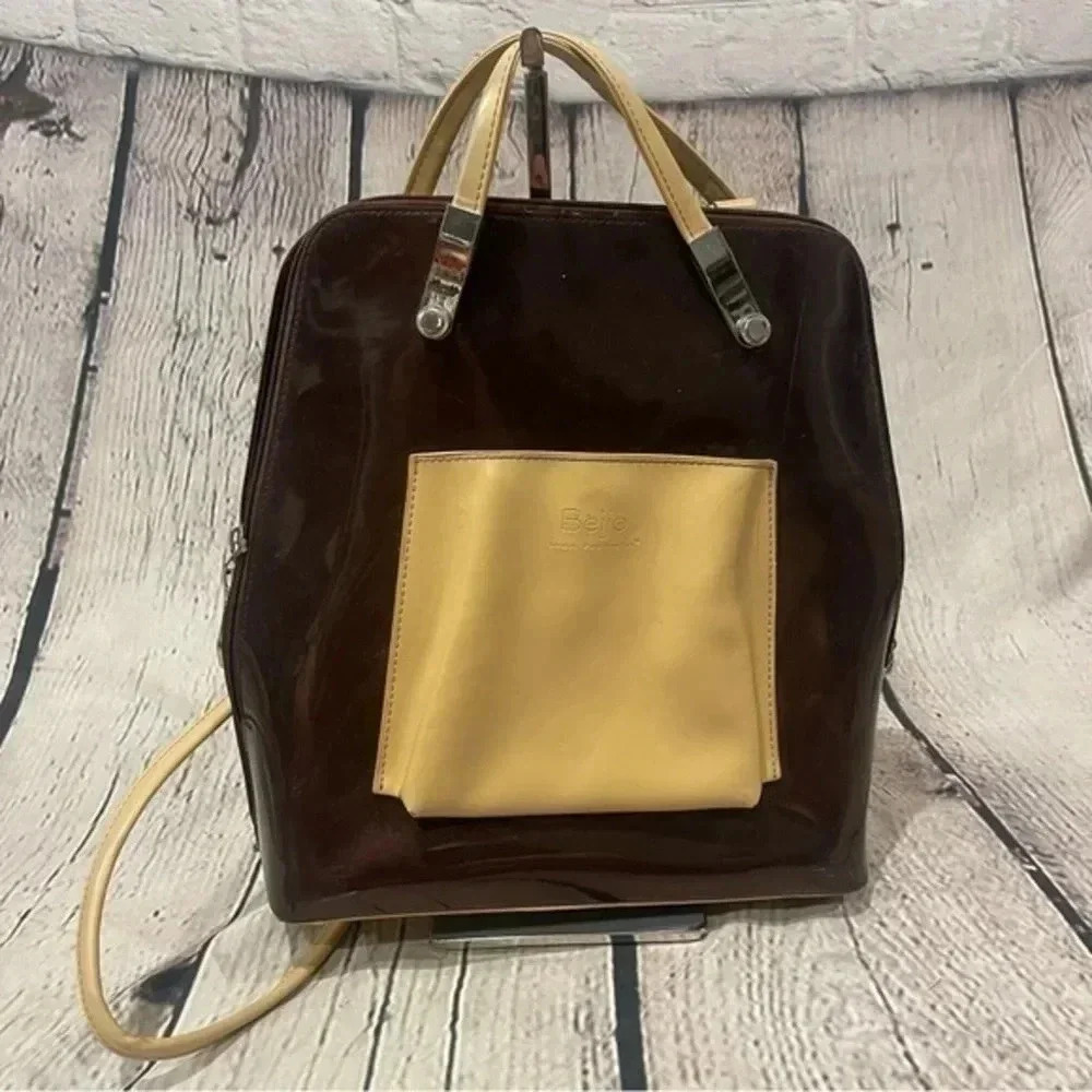 Beijo London Paris New York Women’s Bag Backpack Patent Leather